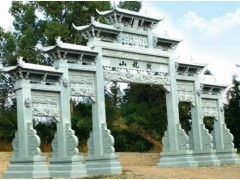 供應園林古建工程,黃龍山石牌坊,五門石牌坊,異形石牌坊
